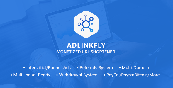 AdsLinkFly – Monetized URL Shortener Script Premium with Key